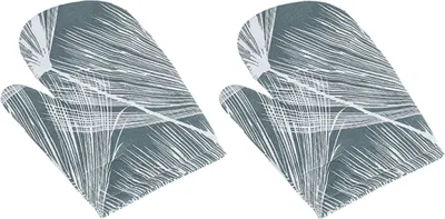 Obrázok produktu pre Kuchynské rukavice do rúry – 2 ks – 28 x 18 cm – sivá, biela