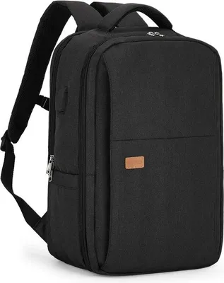 Produktbild von Reisetasche 14 Zoll Laptop - Rucksack für Wochenende - Handtasche - Schultasche - Schwarz - 14 Zoll Laptop - Reisegepäck - 45x36x20 cm