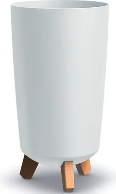 Image de Jardinière haute GRACIE TUBUS blanc 19,5 cm