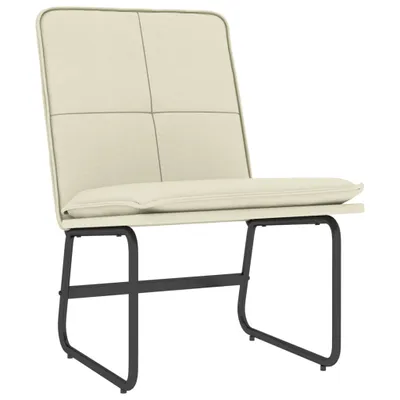 Zdjęcie produktu dla vidaXL Fotel wypoczynkowy Kremowy 54x75x76 cm Sztuczna skóra