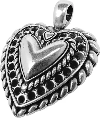 Produktbild von Minott Schmuck Anhänger | Herz Messing, versilbert im Used Look 30668