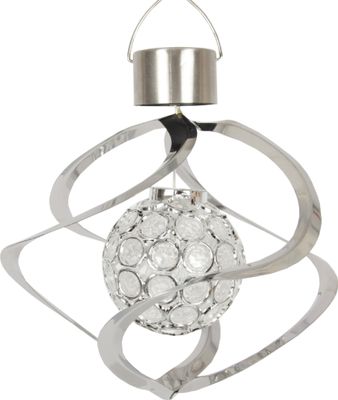 Lampa solarna LED (Ø 18 cm) do ogrodu, balkonu, tarasu, lampa solarna ze zmianą koloru do zawieszenia