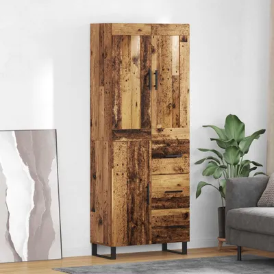 Image de Maison Exclusive - Meuble haut 2 étagères, bois massif, 69,5 x 34 x 180 cm