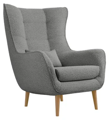 Produktbild von MIRJAN24 Polstersessel Estjano Boucle, Ohrensessel, Relaxsessel, Stilvoll Wohnzimmer Sessel (Farbe: Lambi 12)