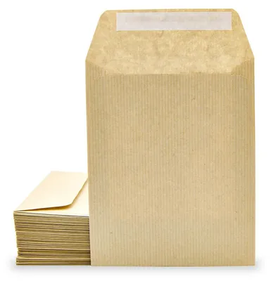 Kraftpapier-Umschläge 2000 Stück, 120 x 176 mm, mit Silikonstreifen