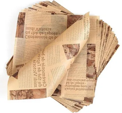 Produktbild von Verpackpapier für Lebensmittel - 100 Blätter 25 x 25 cm - Hamburgerpapier - Sandwichpapier - Backpapier - Umweltfreundlich - Hygienisch