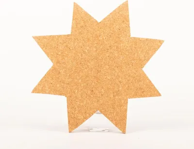 Produktbild von INNA-Glas Untersetzer Presskork MANARA, sternförmig, Natur, 1,5cm, Ø29,5cm - Korkuntersetzer
