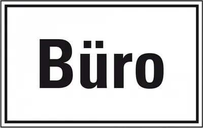 Produktbild von Dreifke® Schild I Türhinweisschild Büro, Kunststoff, 300x200mm