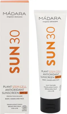 Produktbild von MÁDARA Cosmetics Plant Stem Cell Antioxidant Body Sunscreen SPF30, Sonnenschutzcreme, Körper, Tube, Schutz, Jeder Hauttyp, 100 ml