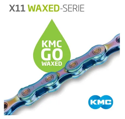 Immagine prodotto di Catena per deragliatore KMC X12 GO WAXED 1/2'x11/128', 126 maglie, 12 maglie, blu Aurora