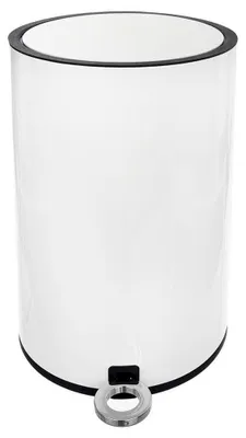 Image de Orion | Poubelle à pédale métal blanc 12 L - fermeture en douceur