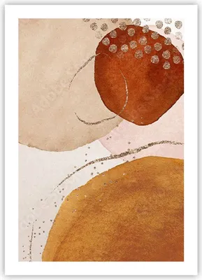 Produktbild von Poster - Poster ohne Rahmen - Orange Abstraktion Flecken - 50x70 cm - Wand Bild - Wanddeko - Wandbilder - Kunstposter - Wandposter - Bilder - Kunstdruck - Wanddekoration - Wandbild - P2XPA50x70-4696
