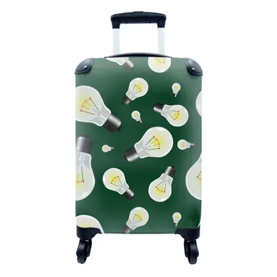 Produktbild von MuchoWow® Koffer Handgepäck Trolley Rollkoffer Kleine Reisekoffer mit 4 Rollen - Lampen - Muster - Licht - Cabin Size < 55x40x23 cm & 55x40x20 cm - Fotokoffer - Kabinenkoffer - Boardgepäck - Reise-Box - Reisekoffer - Reisegepäck - Koffer mit Bild - Trolley für Kinder