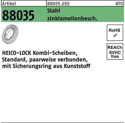Produktbild von Kombischeibe R 88035 HKS-12 Stahl flZnnc