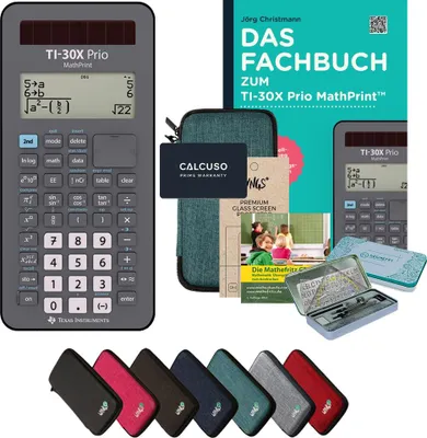 Produktbild von CALCUSO Streberpaket Türkis mit Taschenrechner TI-30X Prio MathPrint