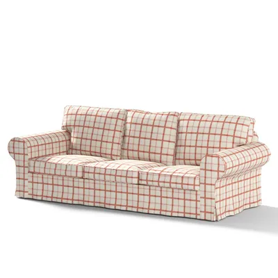 Immagine prodotto di Copridivano per divano letto Ektorp 3 posti, modello OLD, rosso crema, copridivano Ektorp 3 posti, Avinon