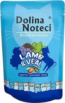 Obrázok produktu pre Dolina Noteci Superfood lamb and veal, Dospelý, Jahňacie, 85 g