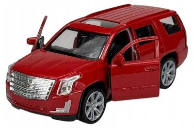 Obrázek produktu pro Welly Cadillac Escalade, modelový rok 2017, červená metalická barva, měřítko 1:34