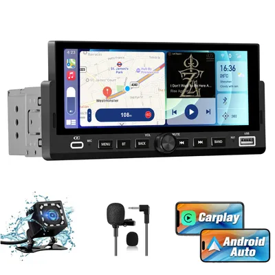 Obrázek produktu pro 6,86 palců Android rádio 1Din Carplay Navi Bluetooth RDS WIFI DSP GPS DAB+ 64 GB