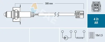 Produktbild von FAE Lambdasonde für HONDA CIVIC VIII Hatchback (FN, FK) vor-Kat 75622