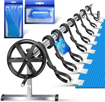 Produktbild von KESSER® Pool Aufroller Premium Aufrollsystem  3m - 5,70m | Mit Rädern | für Solarplane | mobiles Aufrollvorrichtung für Poolplane & Abdeckung | inkl. Bänder | witterungsbeständiges Material