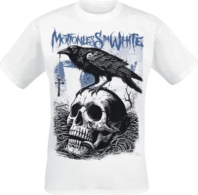 Produktbild von Motionless In White T-Shirt Herren Crow weiß Band-Merch, Bands 100% Baumwolle L
