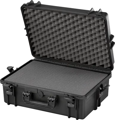Immagine prodotto di MAX 505S valigetta impermeabile  e antipolvere in nero, incl. inserti in schiuma con punzonatura a cubetti per adattamento personalizzato IP 67