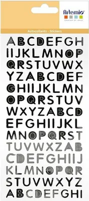 Image de Alphabet autocollant en PVC - Argent
