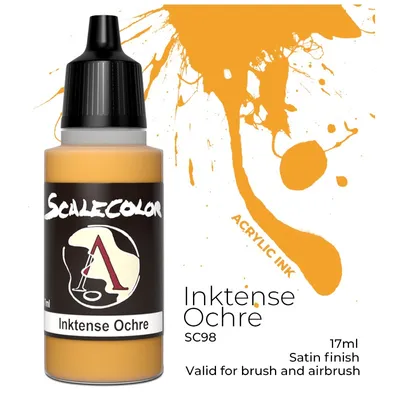 Produktbild von Inktense Acrylfarbe Ocker 17ml für Airbrush & Pinsel, matt, hochpigmentiert, deckend