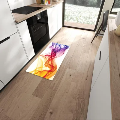 Produktbild von Küchenteppich 60x120cm rutschfest & abwischbar PVC Läufer - Wellen von Farbige