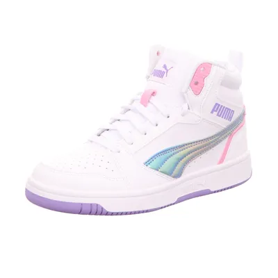 Image de Puma Puma Rebound V6 Mid Bouncy Sky Jr Sneakers Hoog - Wit - Maat 38