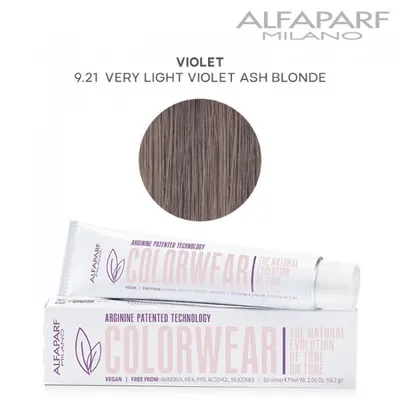 A product shot of hair dye packaging and a swatch of the hair color.