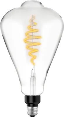 Produktbild von LED Spiral Filament ST164 Edison 8,5W = 20W E27 Rauchglas 200lm extra warmweiß 1800K DIMMBAR