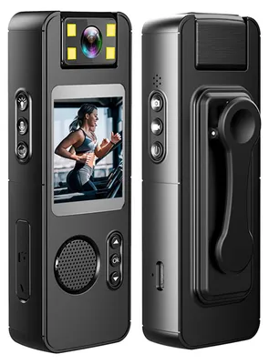 Obrázek produktu pro 1080P tělová kamera s nahráváním zvuku a videa Nositelná tělová kamera WiFi kamera s otočným objektivem 180 LED výplňová světla Zadní klip pro vymáhání práva Dodávka Osobní cestování Venkovní sportovní nahrávání