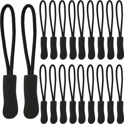 Produktbild von 20 Stück Reißverschluss Anhänger zum Einfädeln, Zughilfe, Rutschfest Zipper Tag für Rucksäcke, Jacken, Gepäck, Handtaschen