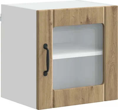 Obrázok produktu pre vidaXL Nástenná sklenená skriňa LUCCA v prevedení Artisan Oak, 40 x 31 x 40 cm