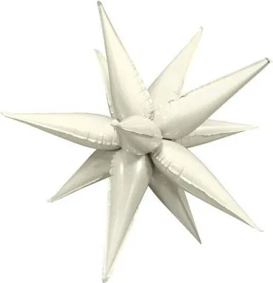 Zdjęcie produktu dla Balon foliowy, Gwiazda 3D, jasny krem, 26cali, 70cm