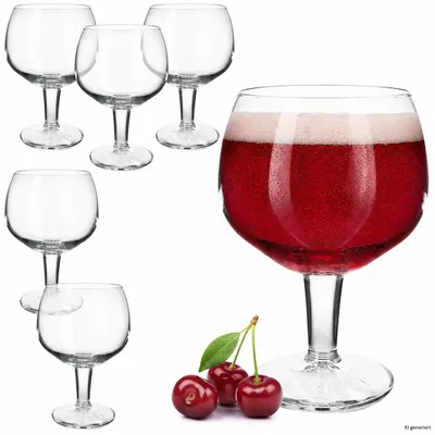 Immagine prodotto di Set da 6 bicchieri da birra belgi, capacità 0,5 litri, in vetro trasparente, adatti per birra e cocktail, anche per vino