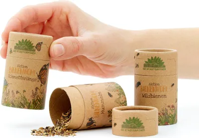 Obrázek produktu pro Sada semen Bienenwohl - 3 velké plechovky se semeny divokých kvetin pro
