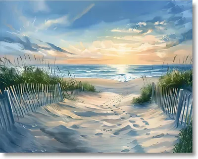 Productafbeelding van Schilderen op nummer volwassenen landschap zee - schilderen op nummer volwassenen landschap - schilderen op nummer volwassenen canvas kwast