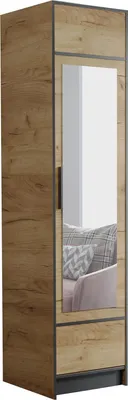 Produktbild von KIER FURNITURE Eintüriger Kleiderschrank Roj1D - 53,2x205x39 cm Eiche Craft Gold