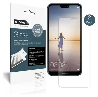 Produktbild von 2x Schutzfolie für Huawei P20 Lite matt - Anti-Shock 9H Folie dipos Glass
