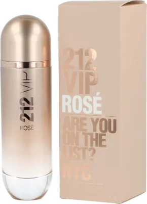 A perfume bottle and its packaging are displayed against a white background.