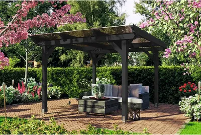 Produktbild von Pavillon SKAN HOLZ Marseille 327 x 350 cm anthrazit