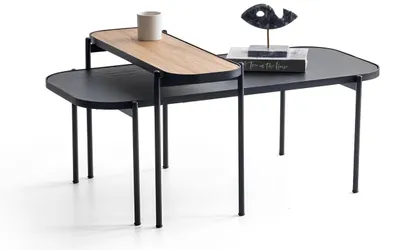 Productafbeelding van Salontafel met bijzettafel – een elegante en veelzijdige tafelset voor de woonkamer