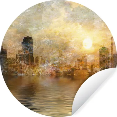 Produktbild von MuchoWow® - Wand Kreis - Wand Bild - Foto Tapete - Selbstklebende - Wohnzimmerdekoration - Wand Dekoration - Kinderzimmer