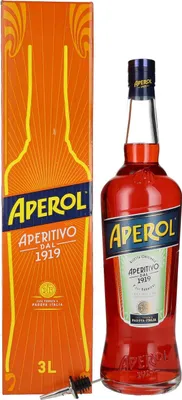 Produktbild von Aperol Aperitivo 11% Vol. 3l in Geschenkbox mit Flaschenausgießer