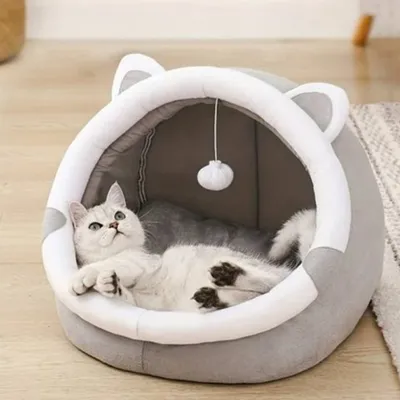 Produktbild von Katzenhaus Plüschbett Warm Weich Zwingereinstreu Kissen