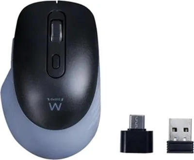 Obrázok produktu pre Ewent EW3243, Pravoruké, Optický, RF Wireless + Bluetooth, 3200 DPI, Čierna, Šedá