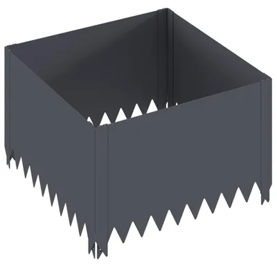 Imagen del producto de vidaXL Bordillo para césped, 60 x 60 x 35 cm, acero, color antracita